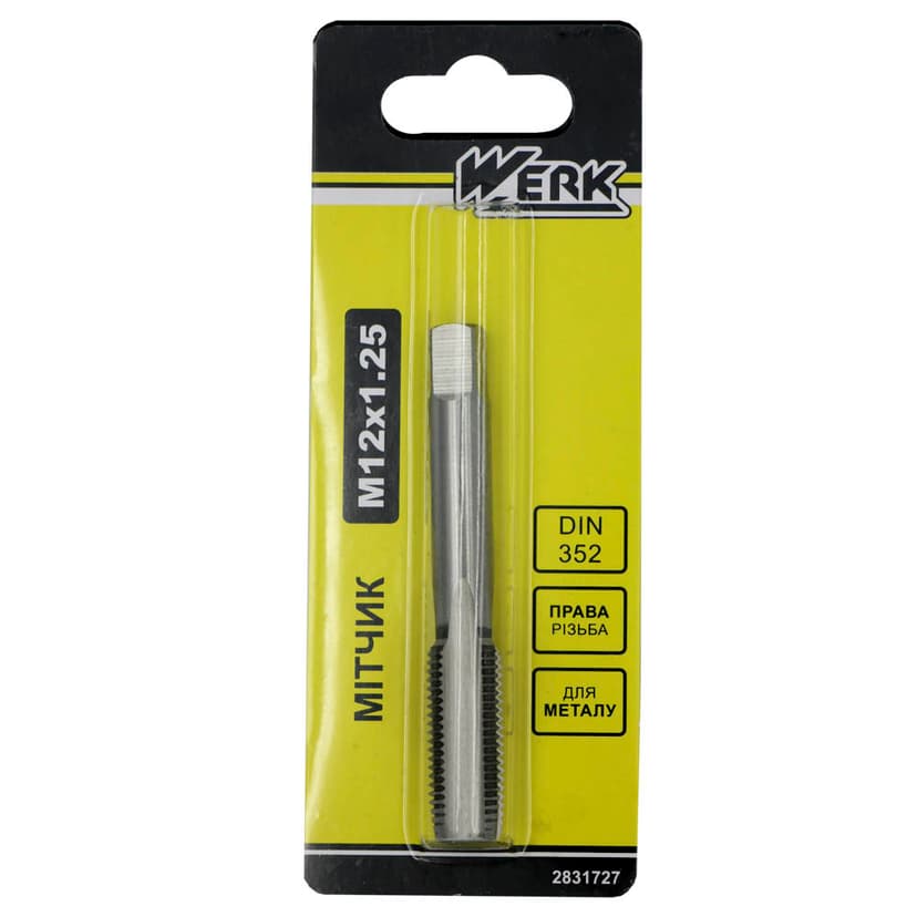 Мітчик M12x1.25мм, 1шт. (WERK)