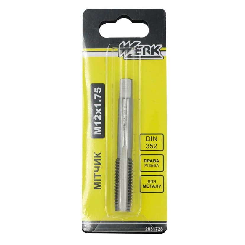 Мітчик M12x1.75мм, 1шт. (WERK)