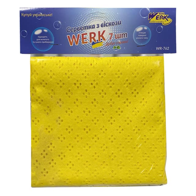Серветка з віскози 7шт WR-762 (WERK), 35x38
