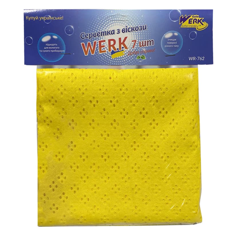 Серветка з віскози 7шт WR-762 (WERK), 35x38