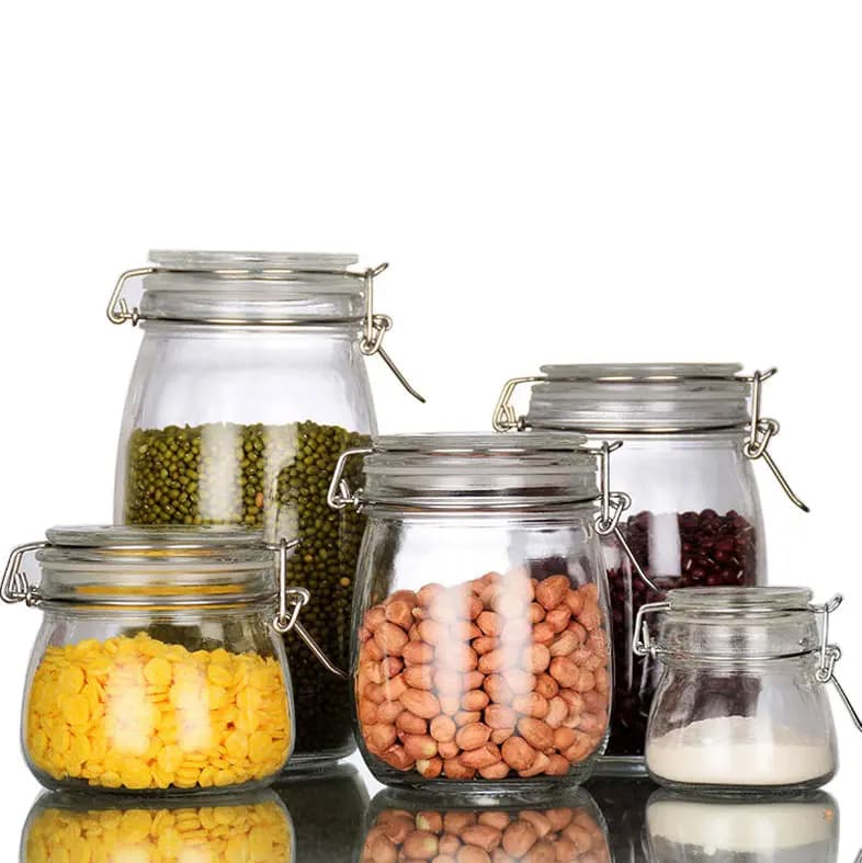 VT-7475 Ємність скляна з бугельним замком Vittora, 750 мл