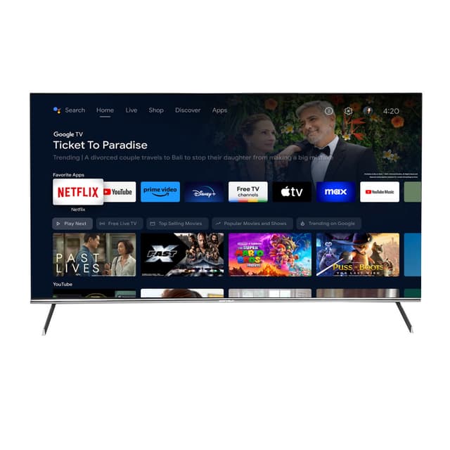 Телевізор 55, Google Android TV 11.0 - Q55U701-GA11V T2 SMART TV, QLED,UHD, M8Q, voice RC (GRUNHELM)