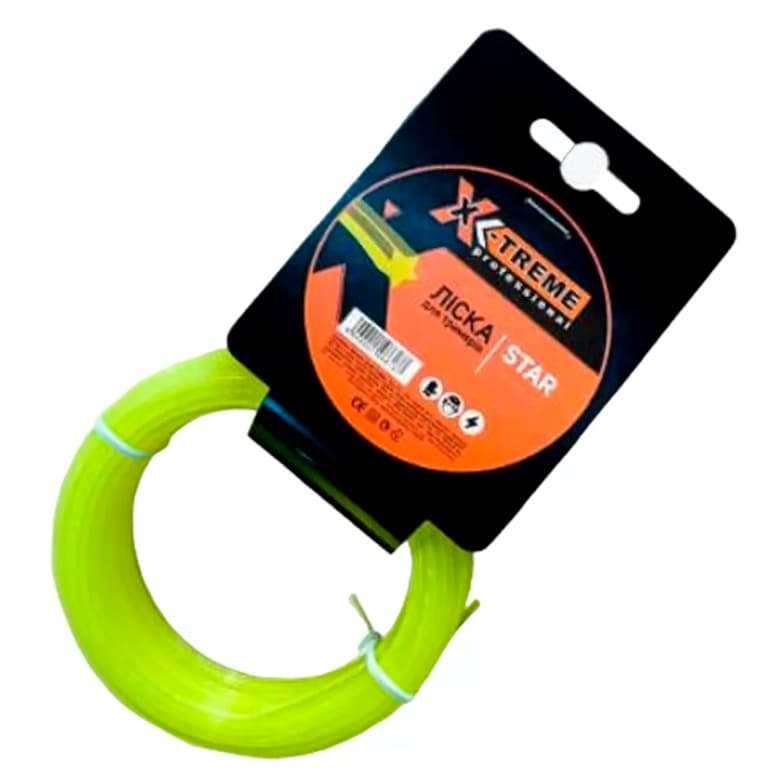 Ліска до мотокоси  X-TREME 3,0мм x15м Star(зірка) — фото 1