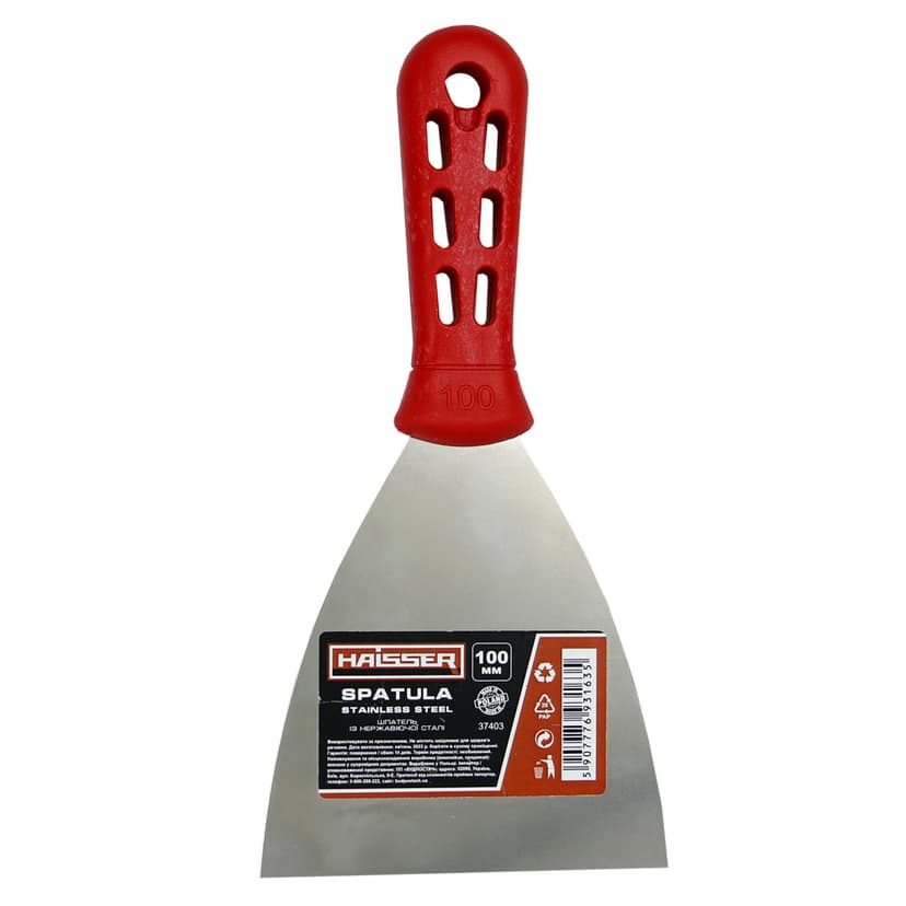 (37403) Шпатель з нерж. сталі. 100мм HAISSER