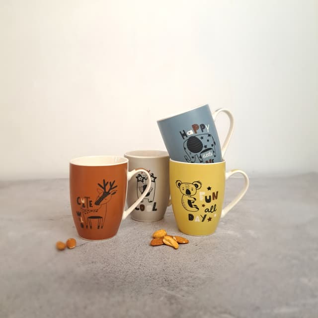 VT-C-170340 Чашка Айворі Кумедні звірі Vittora, 340мл