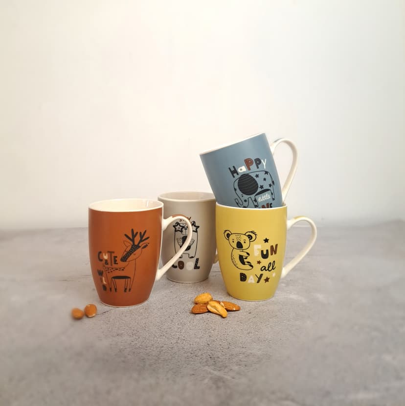 VT-C-170340 Чашка Айворі Кумедні звірі Vittora, 340мл