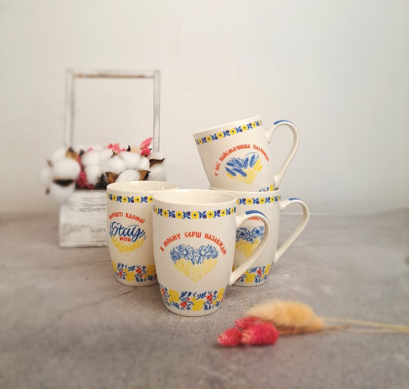 VT-C-171340 Чашка Айворі Вдома найкраще Vittora, 340мл