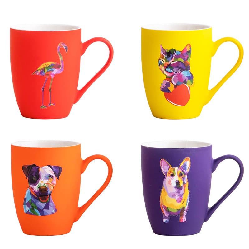 VT-C-174340 Чашка  Айворі Стерео звірі Vittora, 340мл