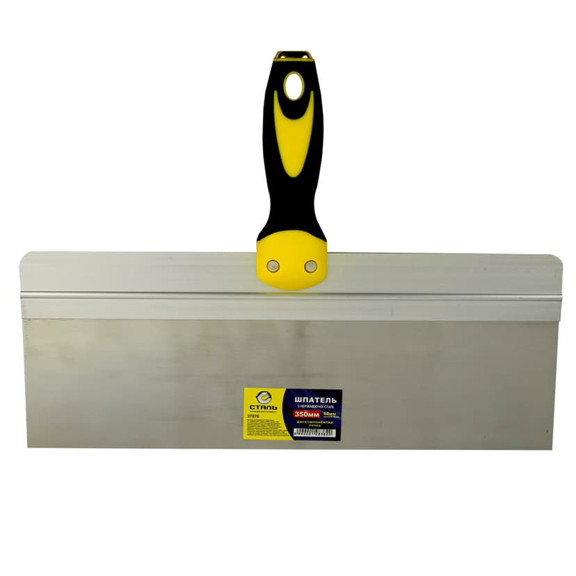 (37076) Шпатель з нерж. сталі двокомп. ручка 350 мм, висота леза 88мм Сталь