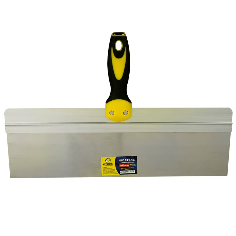 (37077) Шпатель з нерж. сталі двокомп. ручка 400 мм, висота леза 88мм Сталь
