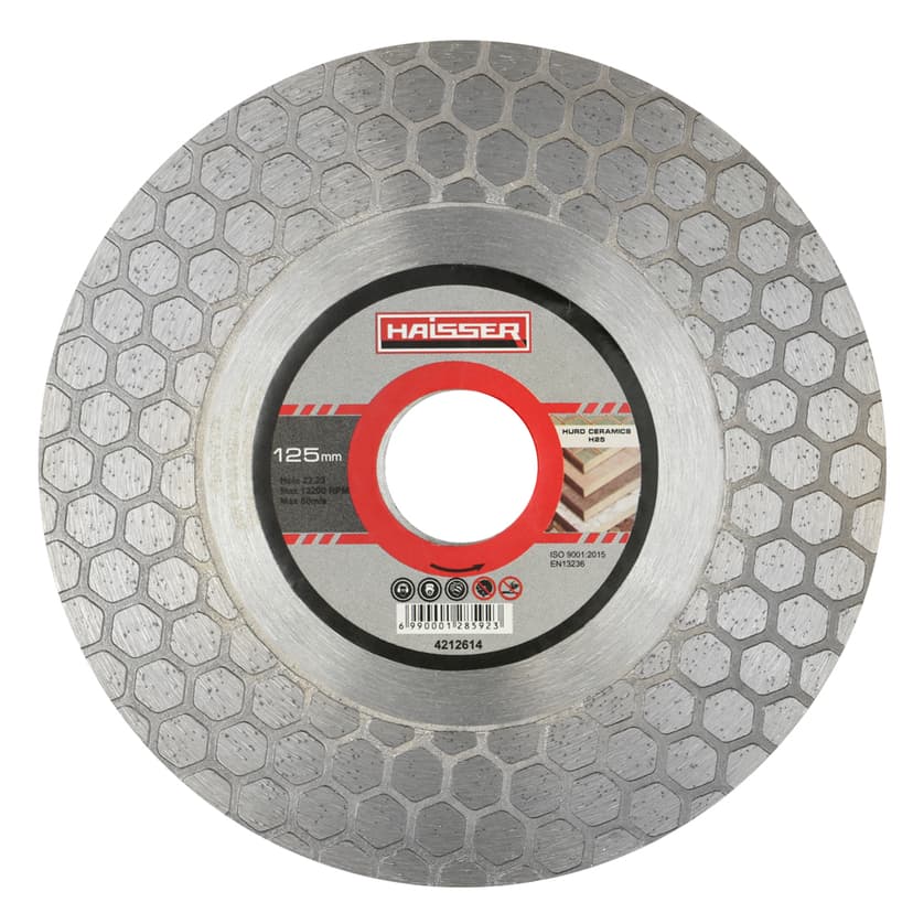 Диск алмазний HURD CERAMICS H25 125x1,6x25x22,23 різка та шліфування (HAISSER) 4212614