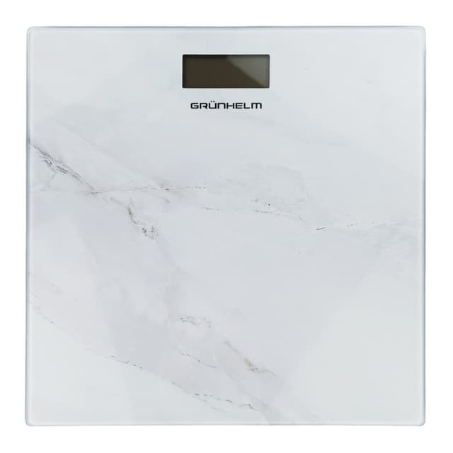 Ваги електронні - BES-MAR (білий мармур, квадрат, макс-180кг) (GRUNHELM)