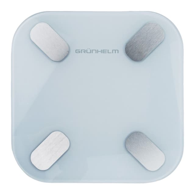 Ваги електронні -BES-28BFS  (білі, квадрат, макс-180кг, з Buletooth ) (GRUNHELM)