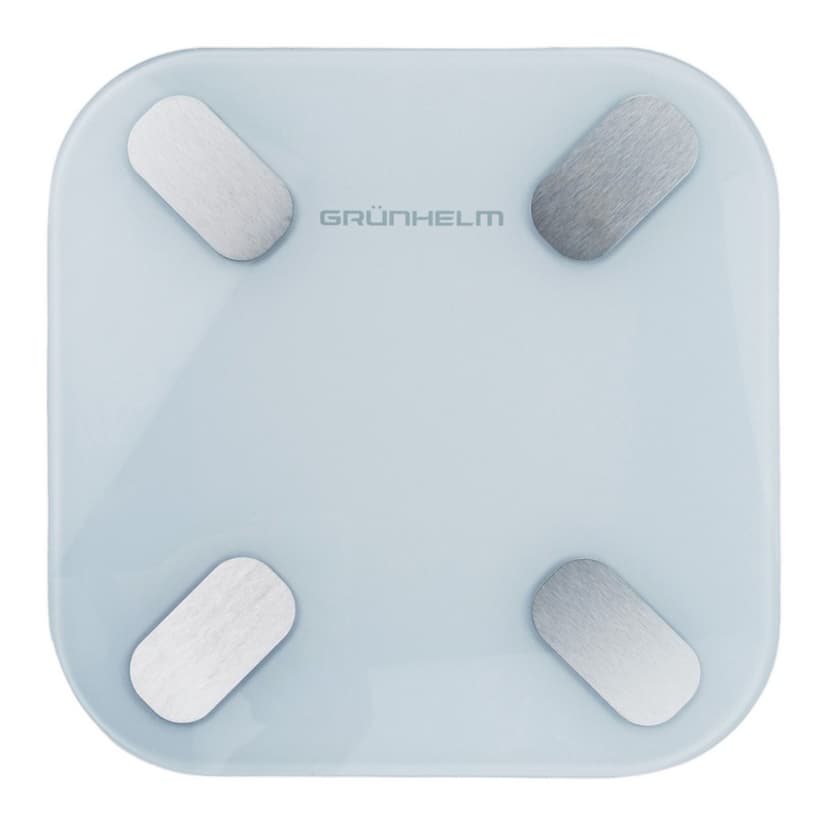 Ваги електронні -BES-28BFS  (білі, квадрат, макс-180кг, з Buletooth ) (GRUNHELM)