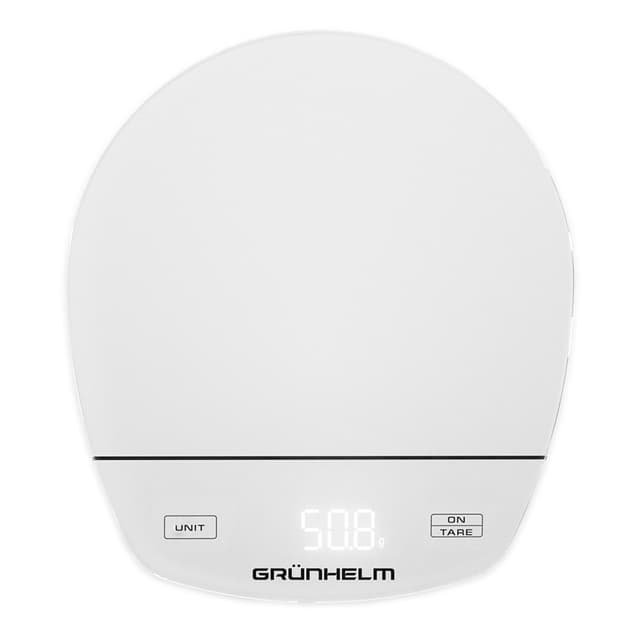 Ваги кухонні - KES-015LW (білі, круглі, макс-5кг) (GRUNHELM)