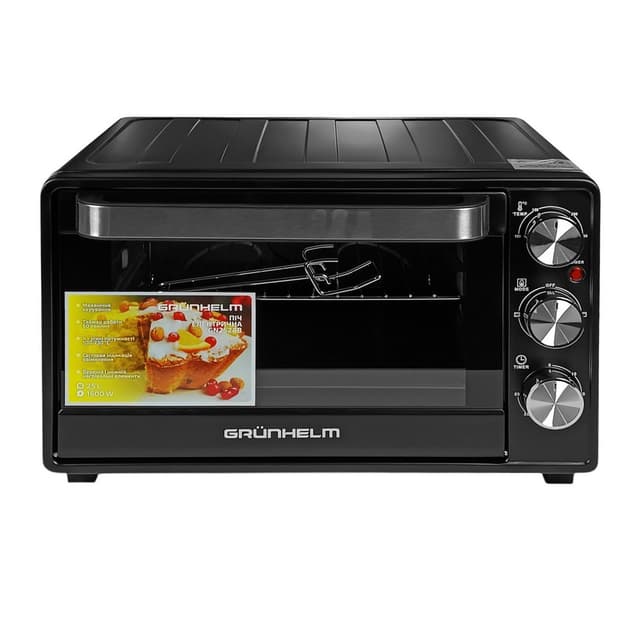 Піч електрична - GN252AB (чорний) 25л, 1600 Вт (GRUNHELM)