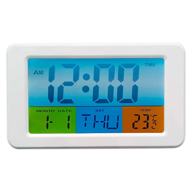 Годинник настільний LED - CX-715C (3V, 2х1,5V AAA,годинник,буд,t,date) (GRUNHELM)