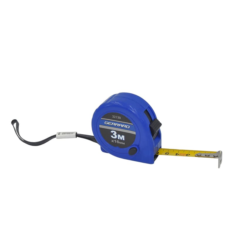 (22130) Рулетка 3мх16мм пластиковий корпус GERRARD