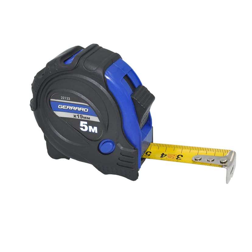 (22133) Рулетка 5мх19мм гумовий корпус GERRARD