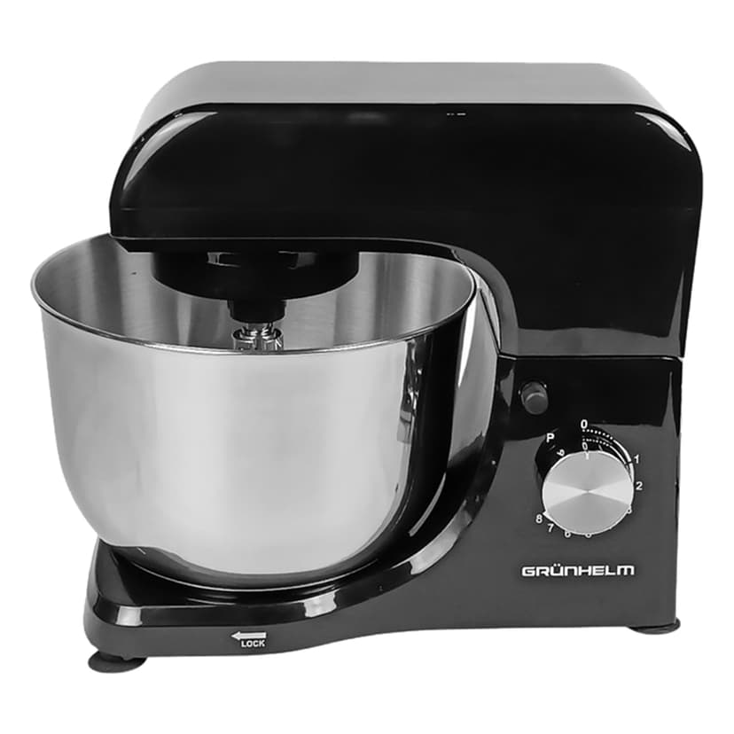 Кухонна машина GKM0019B, 1300-1500 Вт, 8 швидкостей, чорна (GRUNHELM)