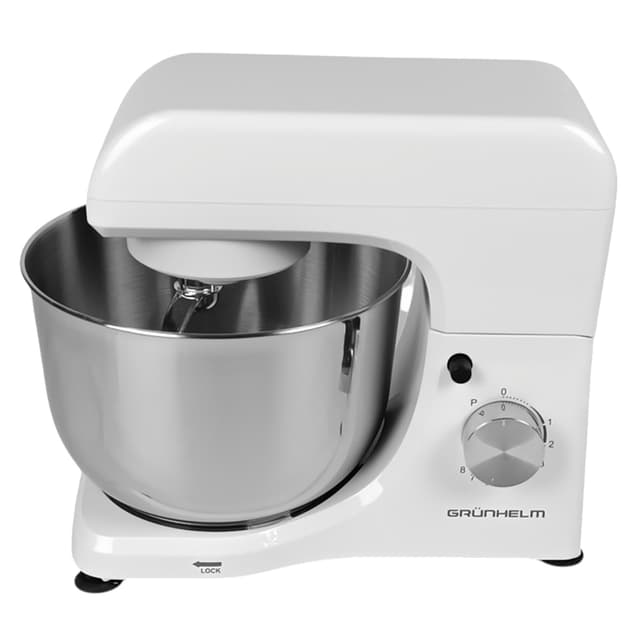 Кухонна машина GKM0019W, 1300-1500 Вт, 8 швидкостей, біла (GRUNHELM)