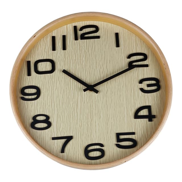 Годинник настінний дерево - WС-MG2015-MT (31.7x4.5 см, 1x1.5V AA не вход в компл) (GRUNHELM)