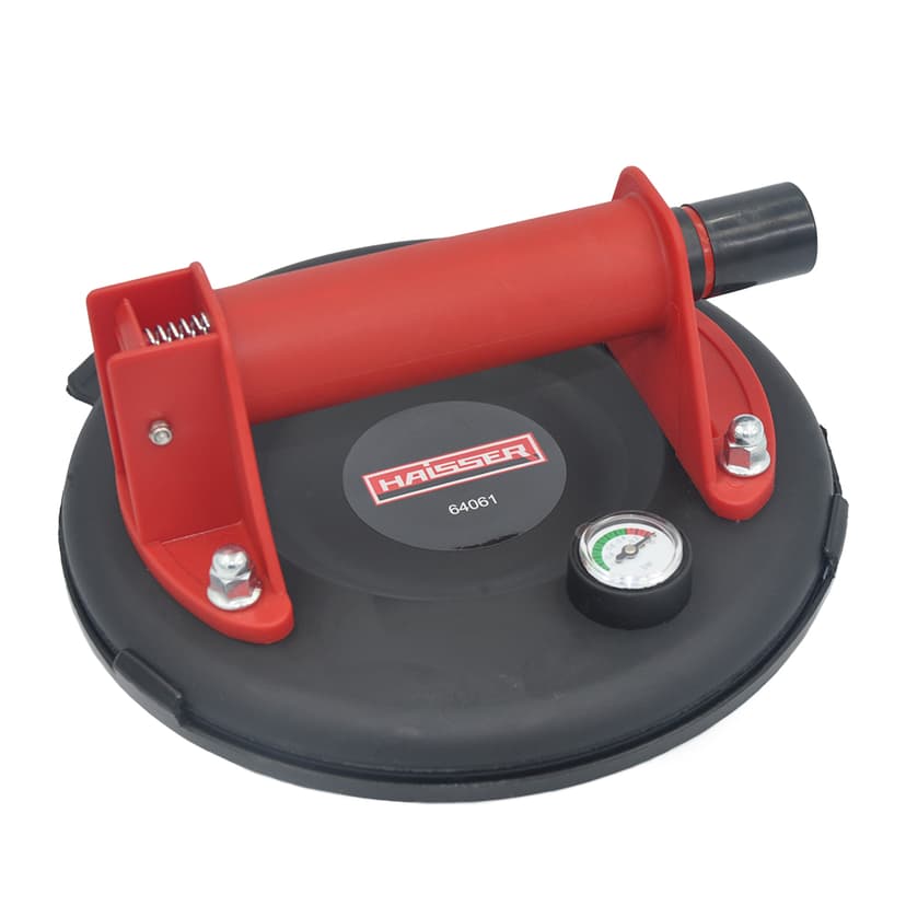 (64061) Присоска вакуумна для плитки з манометром 200мм, 110кг, HAISSER