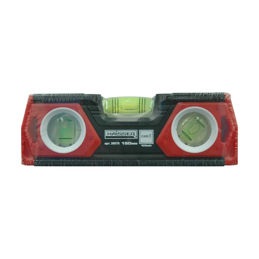 (26078) Рівень спиртовий, магніт, 150 мм, HAISSER