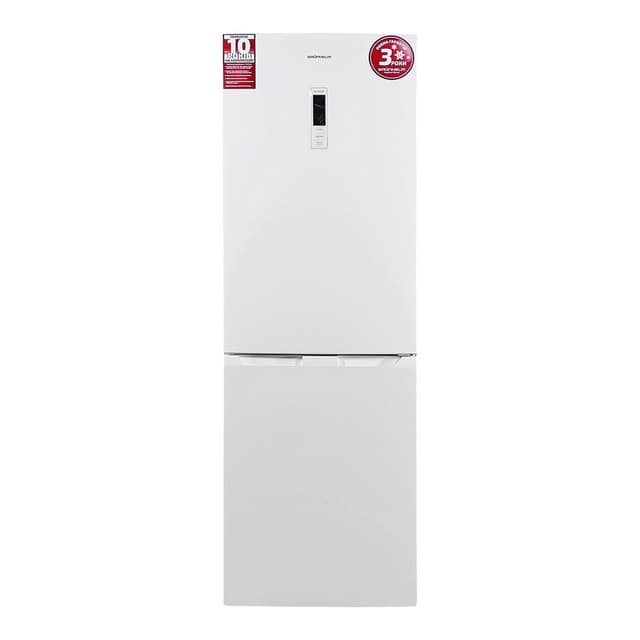 Холодильник BRH-N185D60W  (no frost, нижня мороз., дісплей,  185см, білий ) (GRUNHELM)