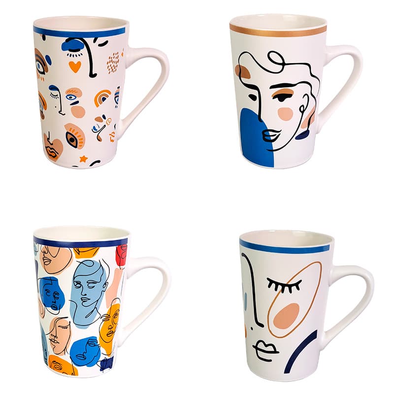 VT-C-195385 Чашка Стильні портрети Vittora, 385мл