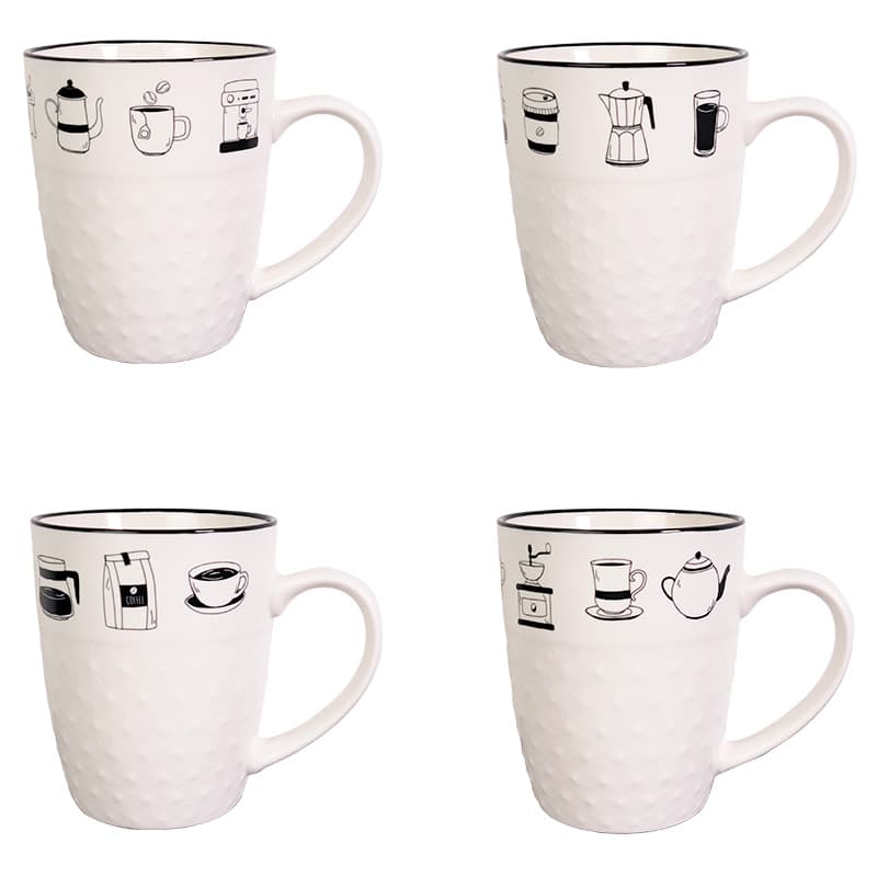 VT-C-205380 Чашка Чорно-білі напої Vittora, 380мл