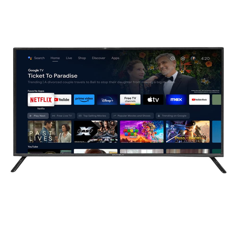 Телевізор 40, Google Android TV 11.0 - 40F300-GA11V T2 SMART TV, G7W, color box, voice RC (GRUNHELM)
