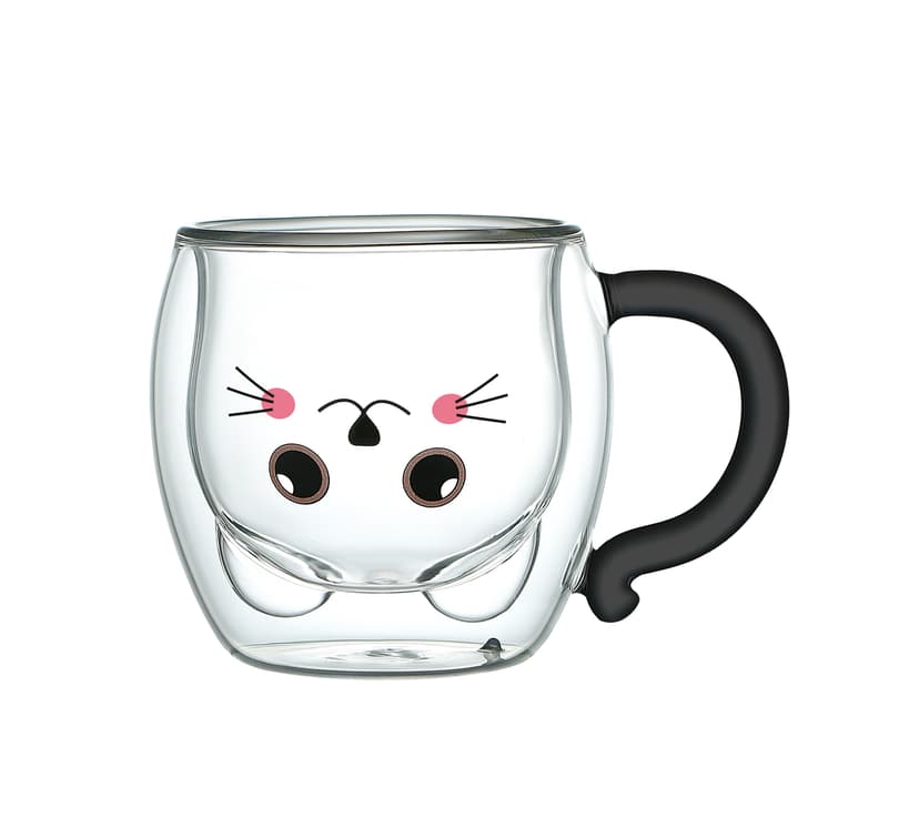 VT-5305-250 Набір чашок CATS з подвійним дном VITTORA, 2 шт, 250мл