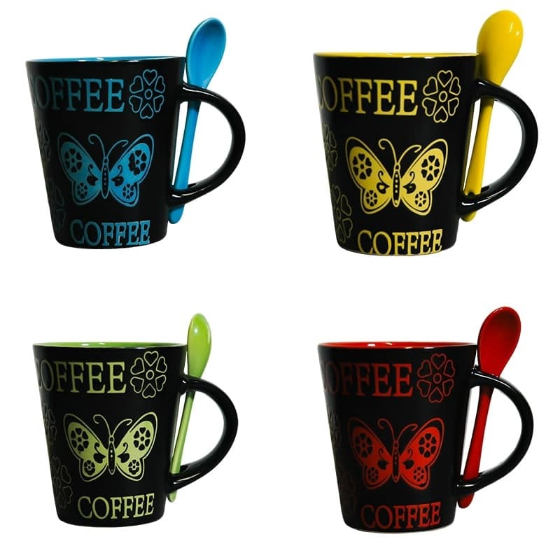 VT-C-258360 Чашка Барви ночі з ложкою  Vittora, 360мл