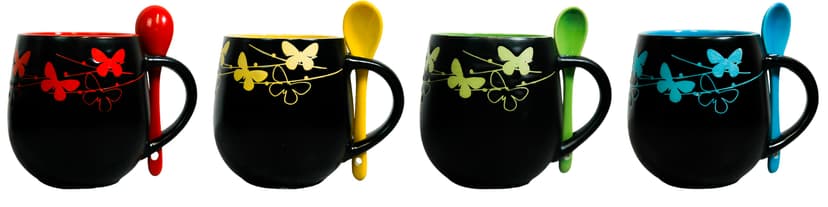 VT-C-259450 Чашка Барви ночі з ложкою  Vittora, 450мл