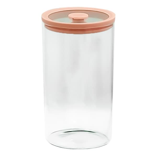 VT-7711 Ємність скляна з вакуумною скляною кришкою (кругла) Vittora, 1100 мл