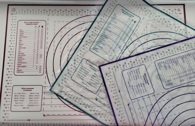 GT-4565-2 Килимок силіконовий для формування та випікання тіста GUSTO, 45х65см (кобальт) зміцнений