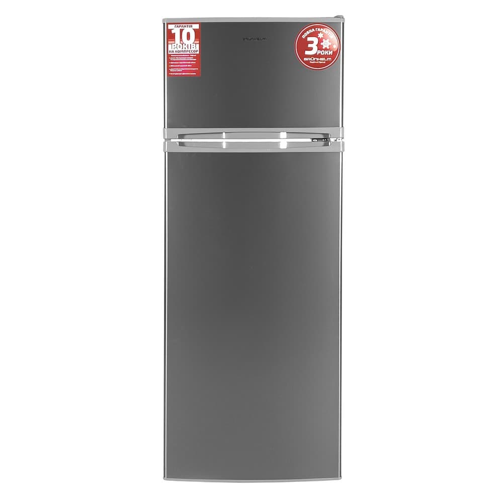 Холодильник - GRW-143IDD, (темно сірий, двухк, верх мороз, 143см) (GRUNHELM)
