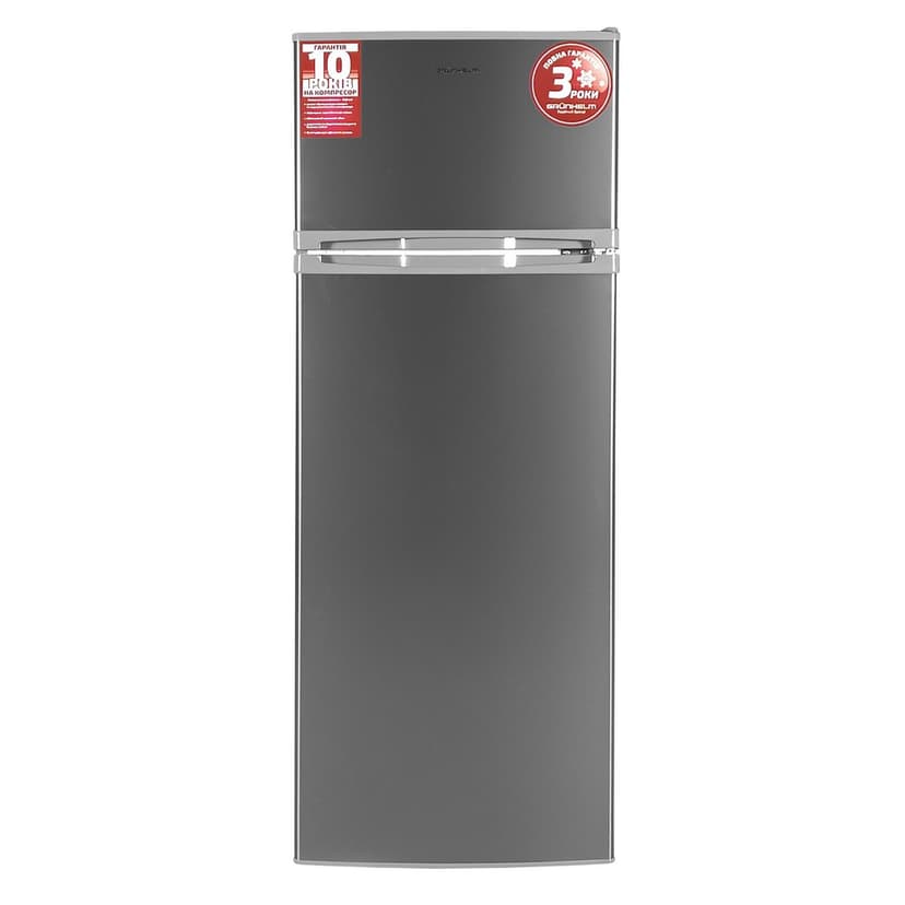 Холодильник - GRW-143IDD, (темно сірий, двухк, верх мороз, 143см) (GRUNHELM)