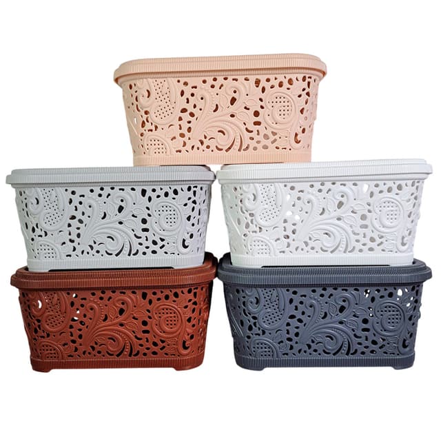 GT-1-8к Контейнер Ажур GUSTO, 1.8л (156х207х95мм) з кришкою, в асорт.