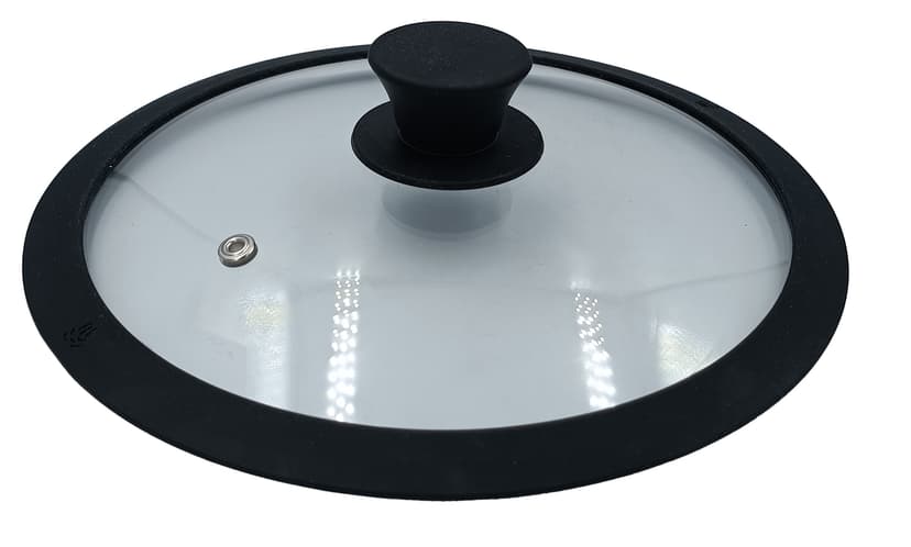 Кришка універсальна з силіконовим обідком (з ручкою) Gusto 26 см