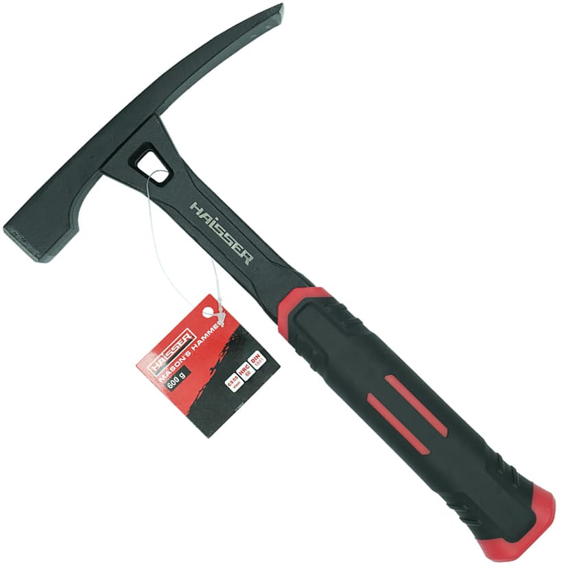 (44165) Молоток муляра 600 г цільнометалева ручка HAISSER