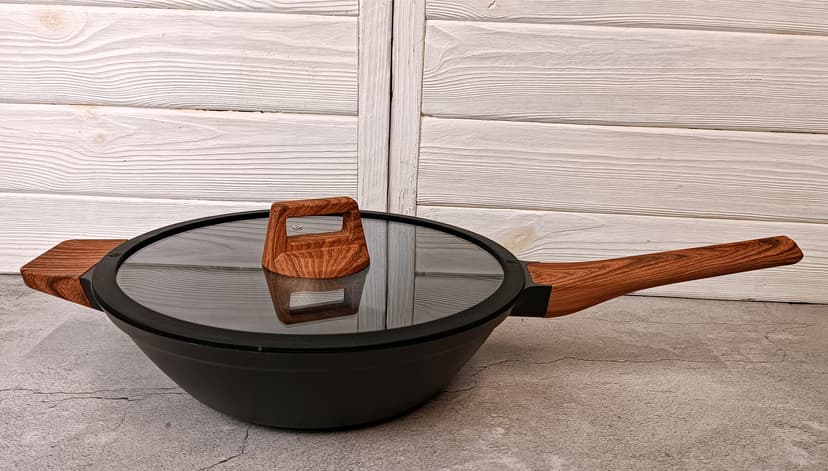 PR-2314-30 Сковорода WOK з кришкою Wood 30x9см, PEPPER