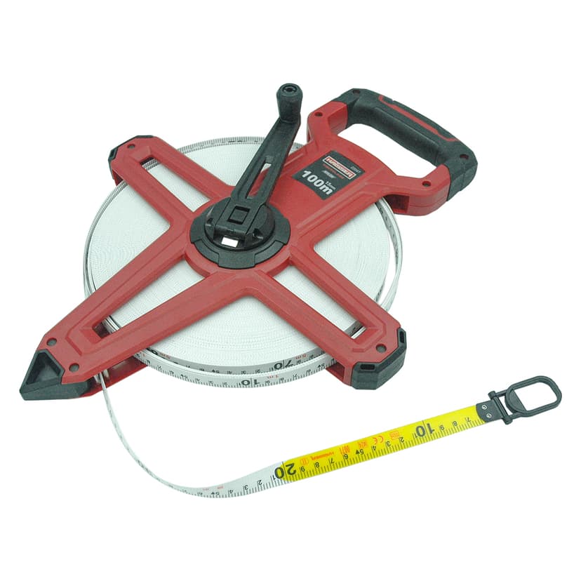 (22047) Рулетка геод. відкр. полотно з скл. 100м, ІІ клас, х4, HAISSER