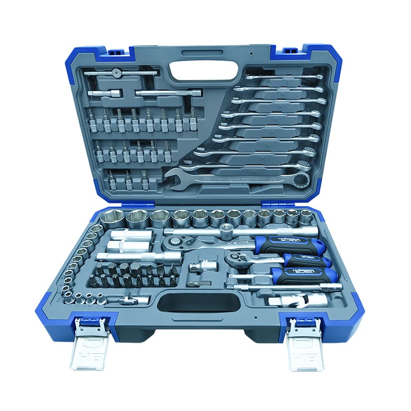 (70253) Набір інструментів професійний 1/4" і 1/2" 82 од. HAISSER BLACK