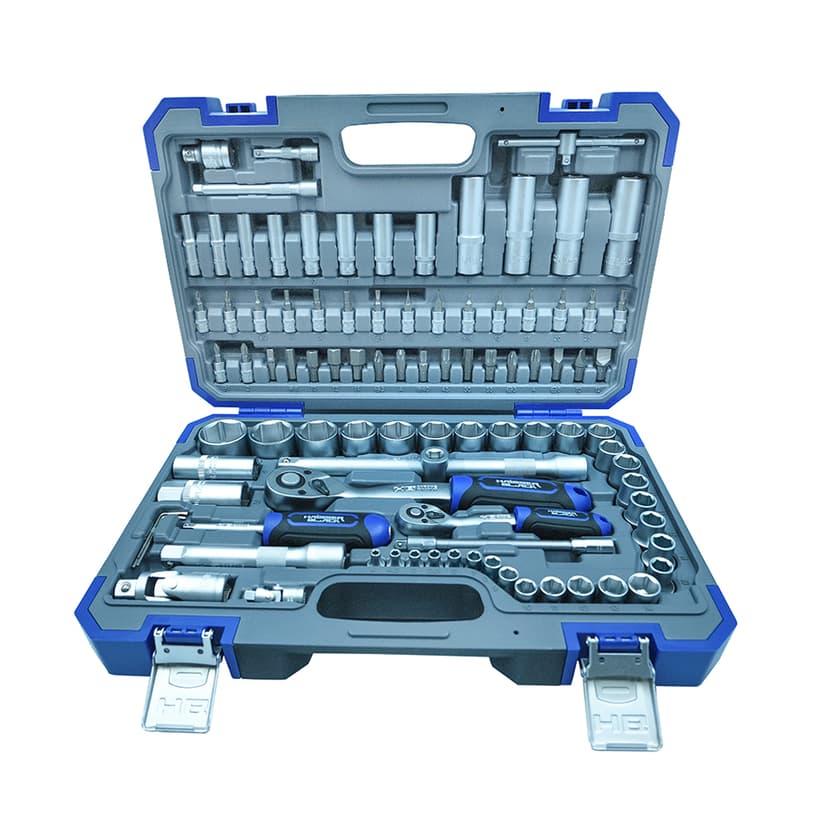 (70254) Набір інструментів професійний 1/4" і 1/2" 94 од. HAISSER BLACK