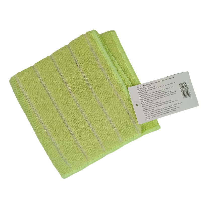 Серветка кухонна в смужку, салатова 30х30см WYM-006 (WERK)