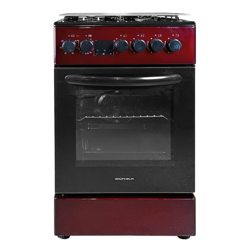 Плита газоелектр. 50см - FG5612BU, бургунді (GRUNHELM)