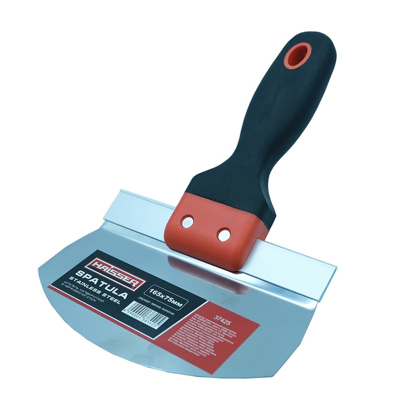 (37425) Шпатель напівкруглий з нерж. сталі. 165х75мм HAISSER