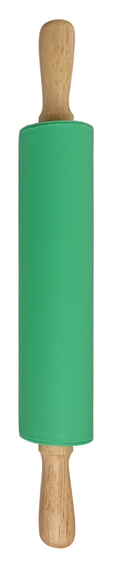 GT-S-08 Качалка для тіста силіконова з дерев'яними ручками GUSTO, м'ята 30см